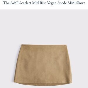 Abercrombie & Fitch Tan Suede Mini Skirt Size XS
